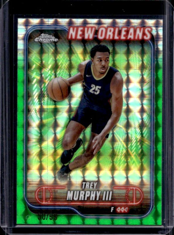 Trey Murphy III 2024 Topps Chrome #144 Green Geometric Refractor /99 RAW