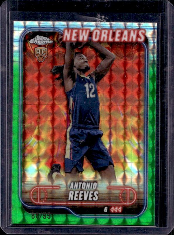 Antonio Reeves 2024 Topps Chrome #131 Green Geometric Refractor /99 RAW