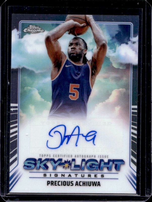 Precious Achiuwa 2024 Topps Chrome #SLS-PAC Sky Light Signatures RAW