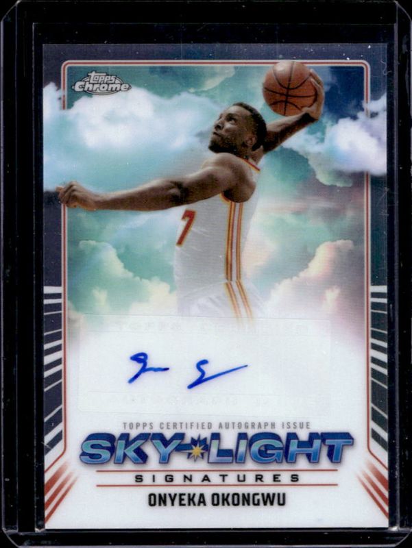 Onyeka Okongwu 2024 Topps Chrome #SLS-OO Sky Light Signatures RAW