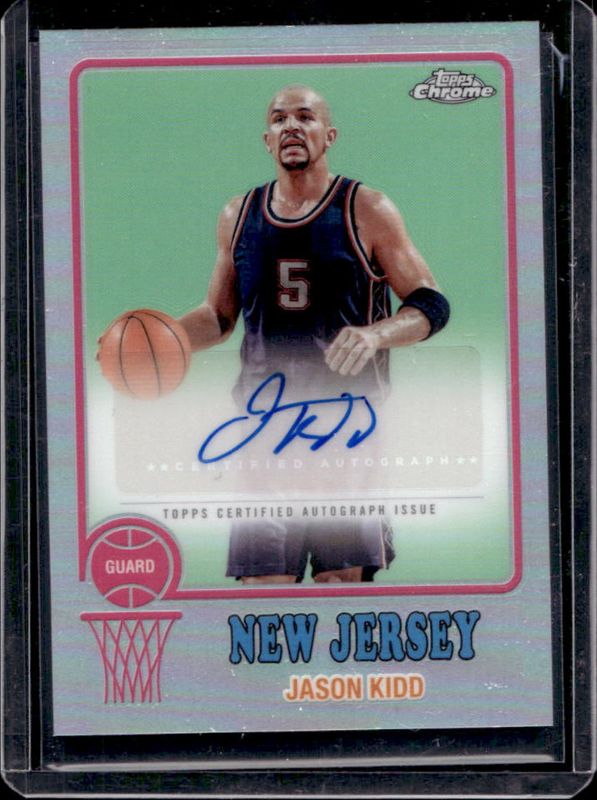 Jason Kidd 2024 Topps Chrome #73TA-JK 1973 Autographs - Refractor RAW