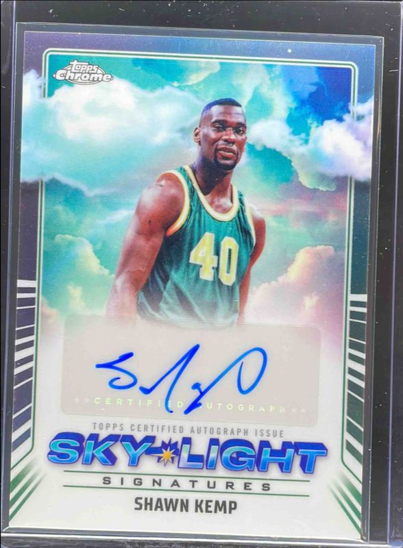 Shawn Kemp 2024 Topps Chrome #SLS-SK Sky Light Signatures RAW