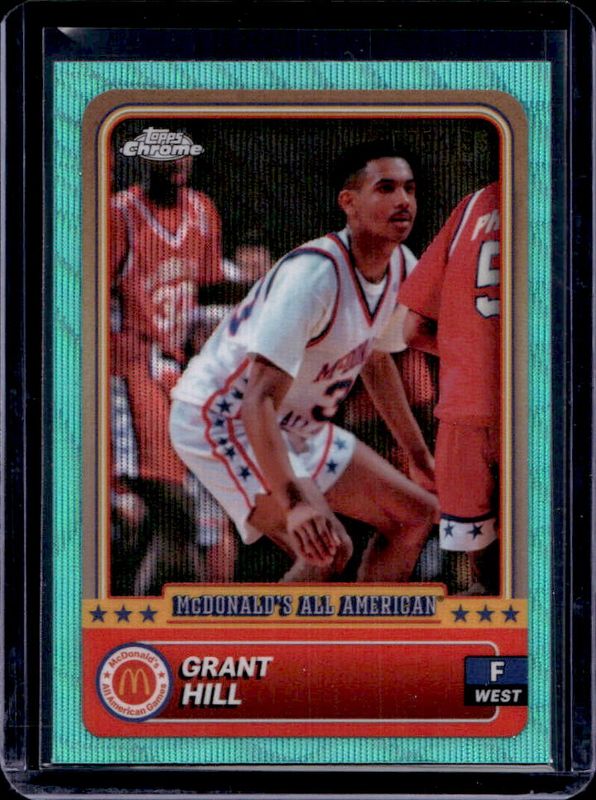 Grant Hill 2024 Topps Chrome McDonald's All-American #44 Aqua Wave Refractor /199 RAW