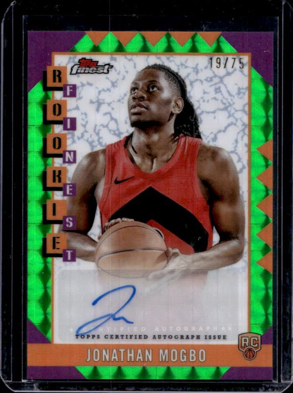 2024 Topps Finest #RFA-JM Rookie Finest Autographs - Green Geometric Refractor /75