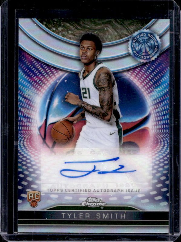 Tyler Smith 2024 Topps Chrome #TCRA-TSM Certified Autographs Issue Rookies - Refractor RAW