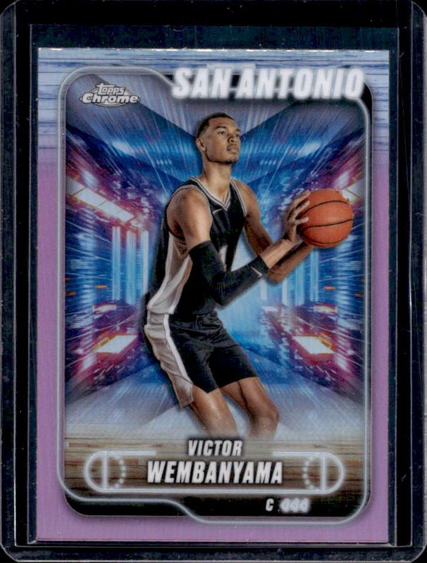 Victor Wembanyama 2024 Topps Chrome #193 Pink Refractor RAW