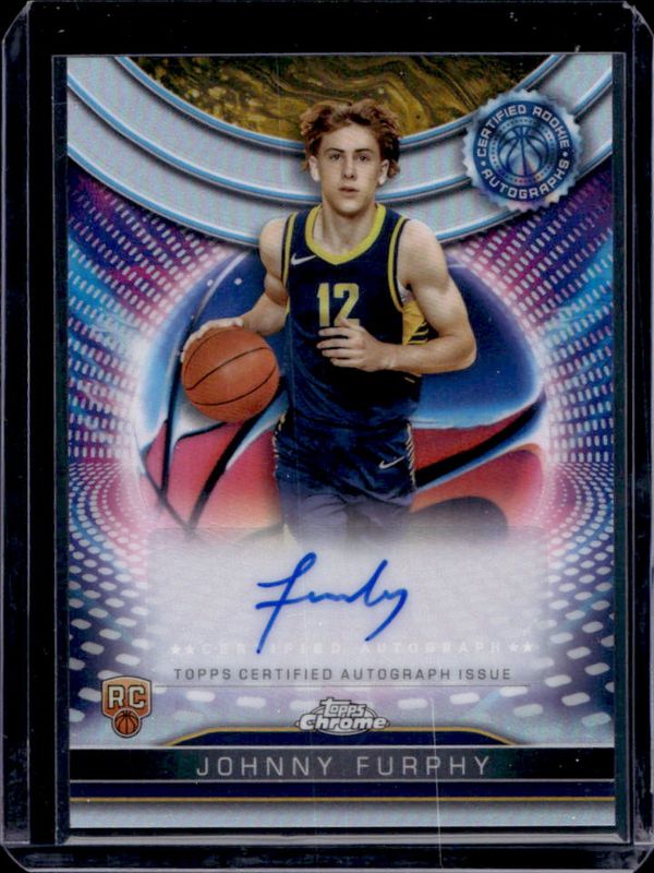 Johnny Furphy 2024 Topps Chrome #TCRA-JF Certified Autographs Issue Rookies - Refractor RAW