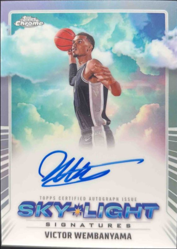 Victor Wembanyama 2024 Topps Chrome #SLS-VW Sky Light Signatures RAW