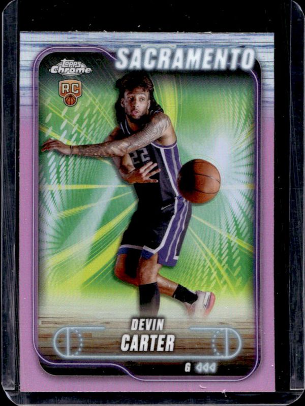 Devin Carter 2024 Topps Chrome #134 Pink Refractor Rookie RAW
