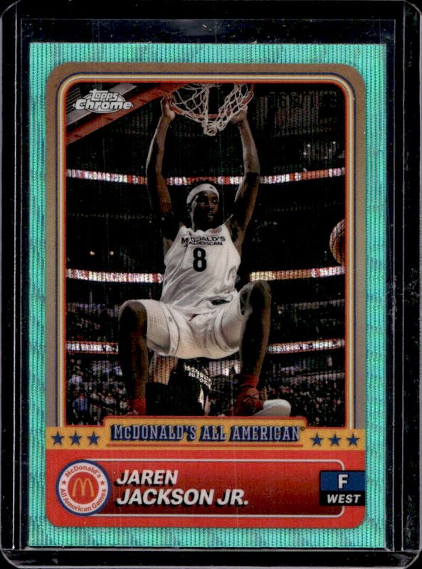 Jaren Jackson Jr. 2024 Topps Chrome McDonald's All-American #94 Aqua Wave Refractor /199 RAW