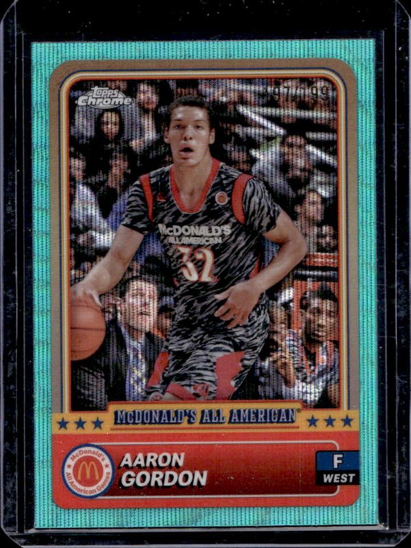Aaron Gordon 2024 Topps Chrome McDonald's All-American #100 Aqua Wave Refractor /199 RAW