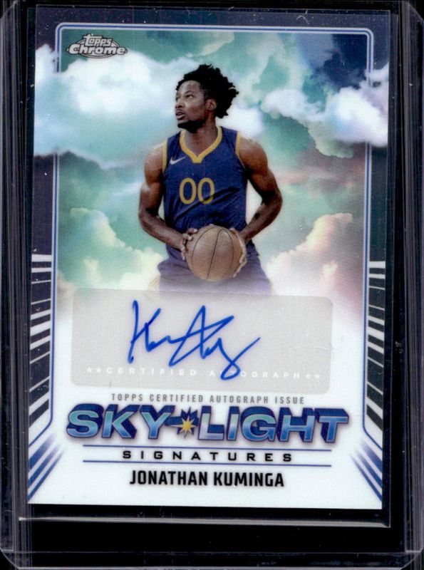 Jonathan Kuminga 2024 Topps Chrome #SLS-JK Sky Light Signatures RAW