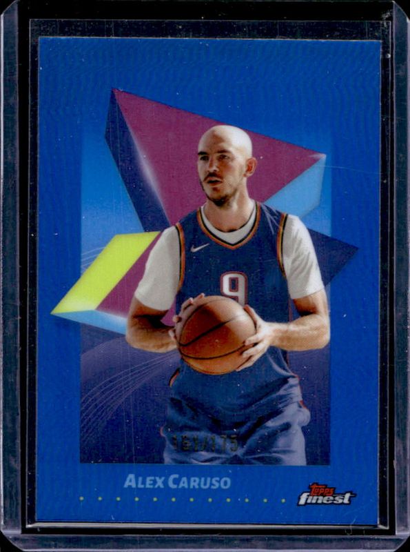 Alex Caruso 2024 Topps Finest #70 Base Common - Blue Refractor /175 RAW