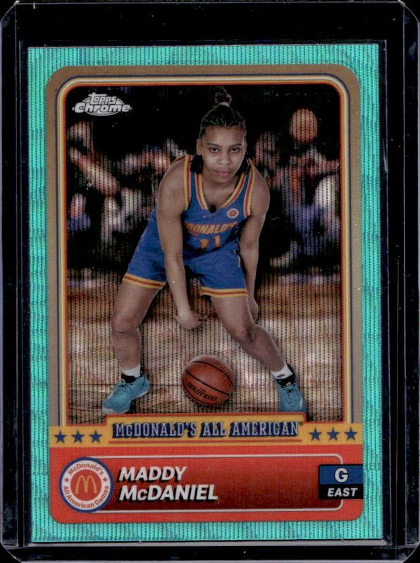 Maddy McDaniel 2024 Topps Chrome McDonald's All-American #7 Aqua Wave Refractor /199 RAW