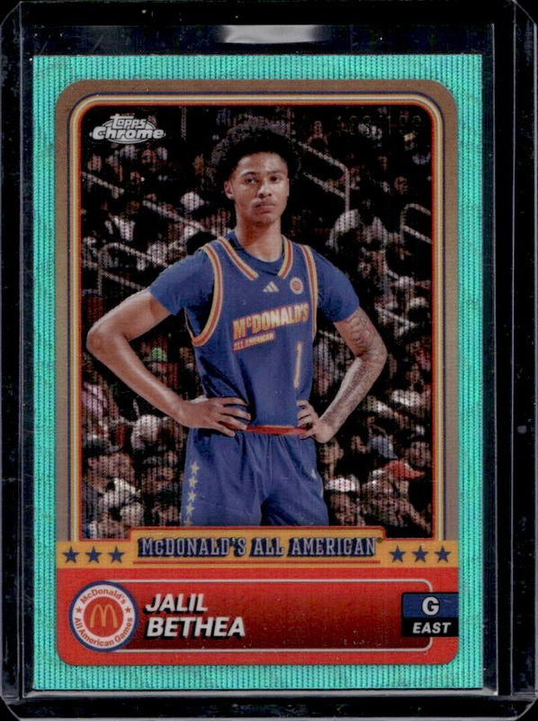 Jalil Bethea 2024 Topps Chrome McDonald's All-American #25 Aqua Wave Refractor /199 RAW