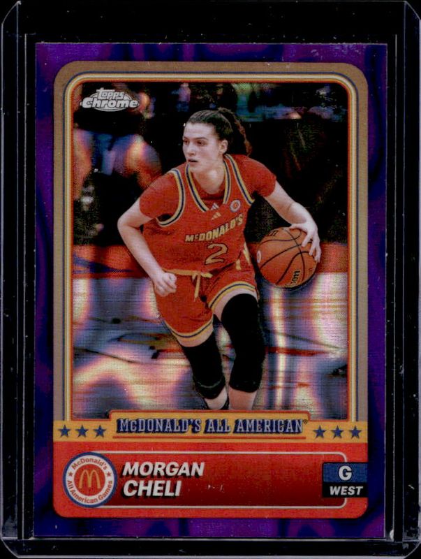 Morgan Cheli 2024 Topps Chrome McDonald's All-American #16 Purple Lava Refractor /99 RAW