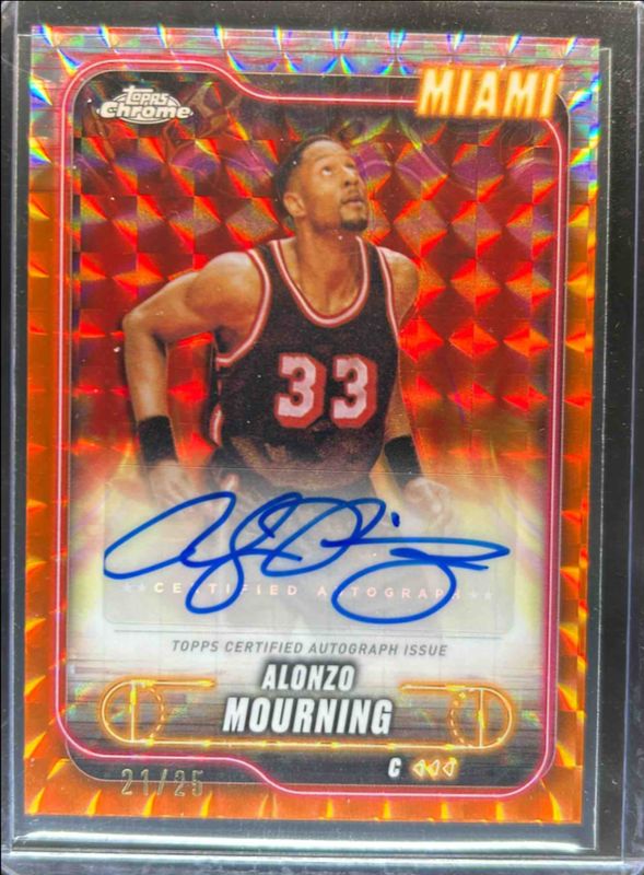 2024 Topps Chrome #TCA-AM Chrome Autographs - Orange Geometric Refractor /25