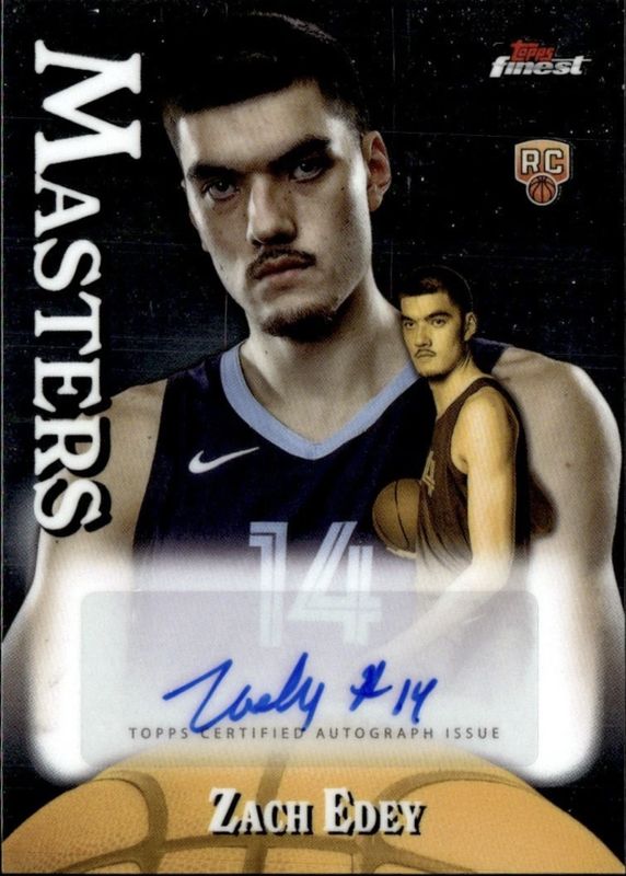 Zach Edey 2024 Topps Finest #MA-ZE Masters Autographs Rookie RAW