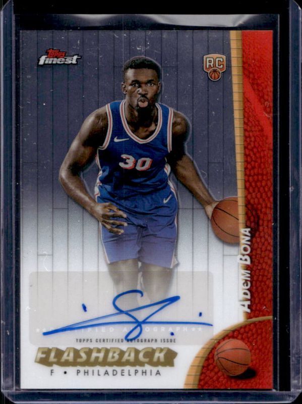 Adem Bona 2024 Topps Finest #FBA-AB Flashback Autographs RAW