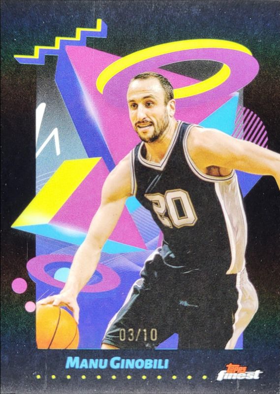 Manu Ginobili 2024 Topps Finest #288 Base Rare - Red Black Vapor Refractor /10 RAW