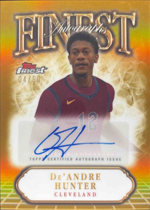 2024 Topps Finest #FA-DH Finest Autographs - Gold Refractor /50