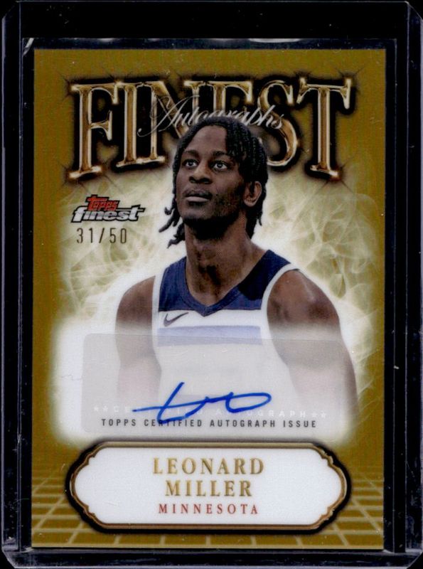 2024 Topps Finest #FA-LM Finest Autographs - Gold Refractor /50
