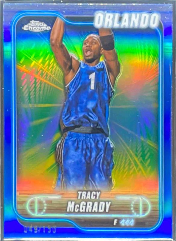 Tracy McGrady 2024 Topps Chrome #42 Blue Refractor /150 RAW