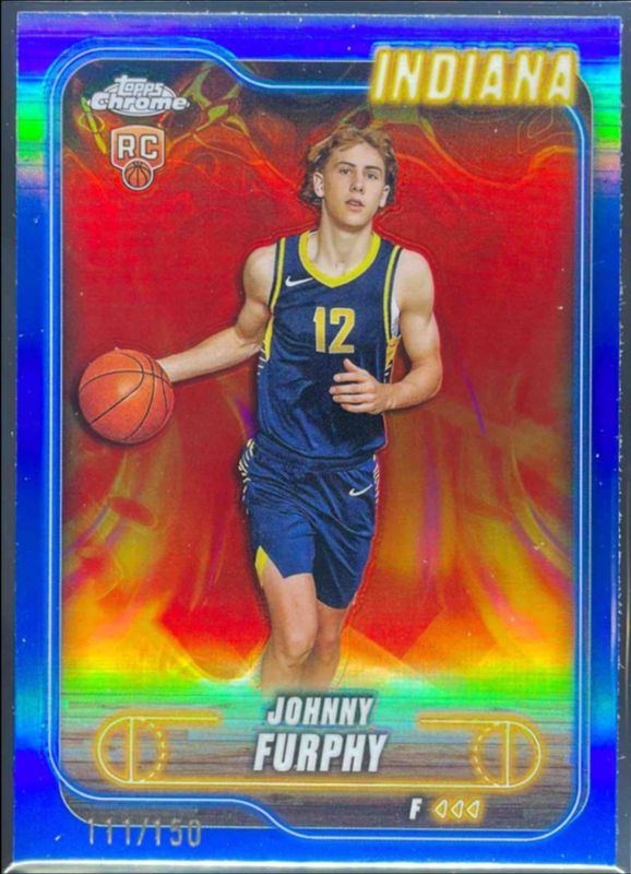 Johnny Furphy 2024 Topps Chrome #139 Blue Refractor /150 Rookie RAW