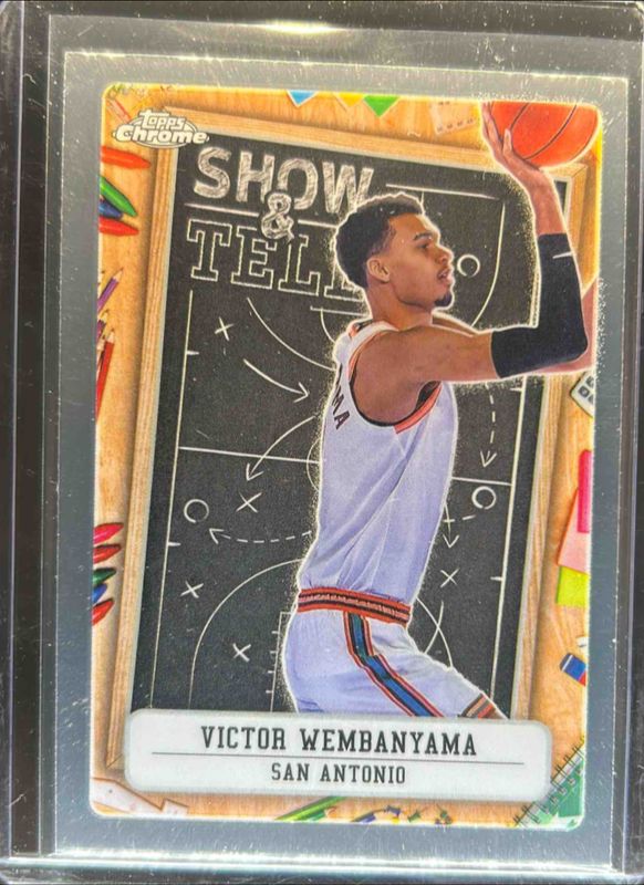 Victor Wembanyama 2024 Topps Chrome #ST-9 Show & Tell RAW