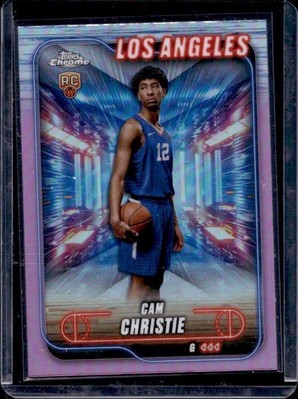 Cam Christie 2024 Topps Chrome #151 Pink Refractor Rookie RAW