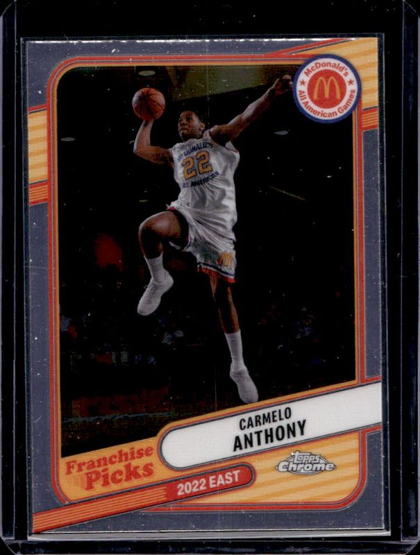 Carmelo Anthony 2024 Topps Chrome McDonald's All-American #REA-CAR Franchise Picks RAW