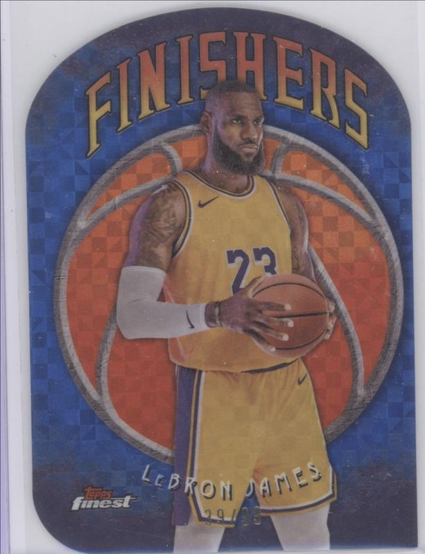 LeBron James 2024 Topps Finest #F-2 Finishers - Blue X-Fractor /99 RAW
