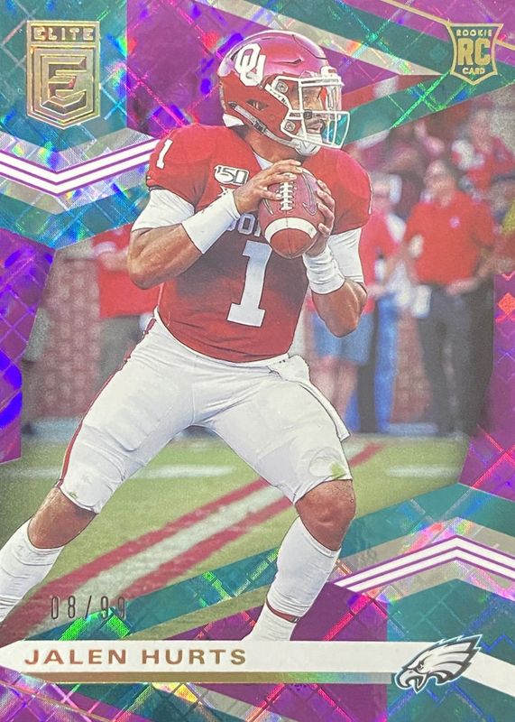 Jalen Hurts 2020 Elite #108 Purple /99 Rookie RAW