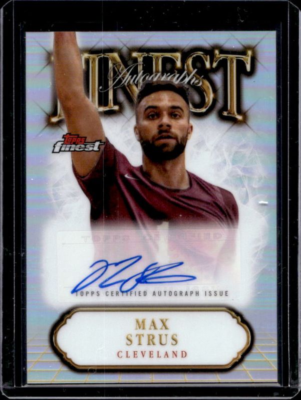Max Strus 2024 Topps Finest #FA-MB Finest Autographs - Refractor RAW