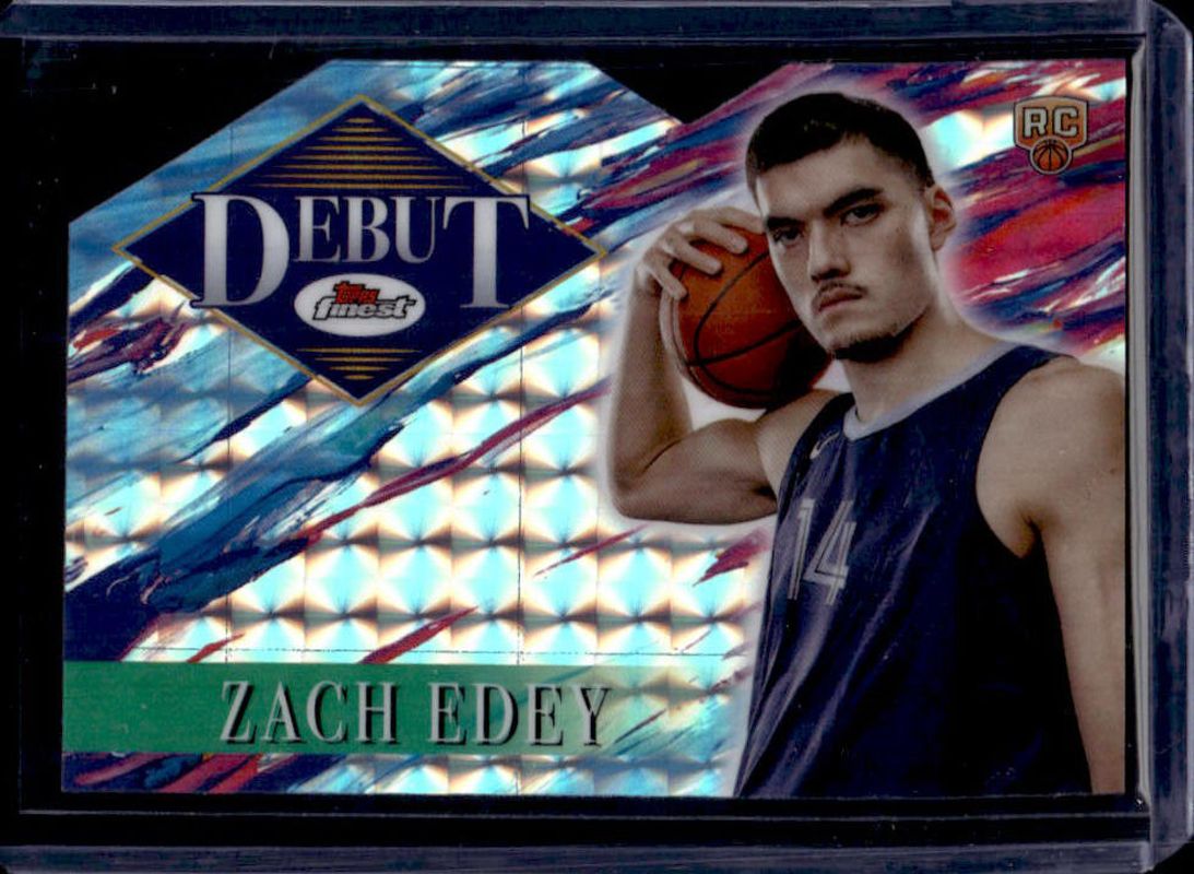 Zach Edey 2024 Topps Finest #D-10 Debut - Geometric Refractor Rookie RAW