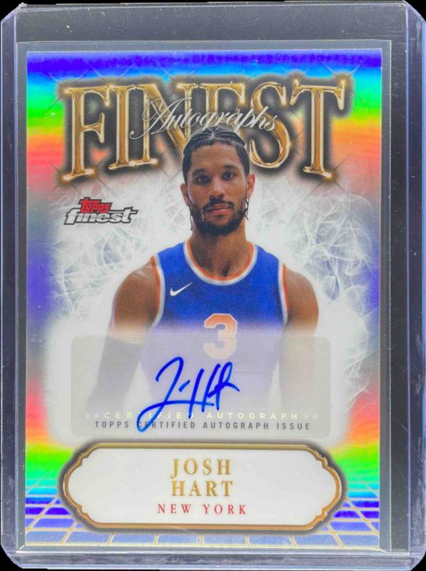 Josh Hart 2024 Topps Finest #FA-JH Finest Autographs - Refractor