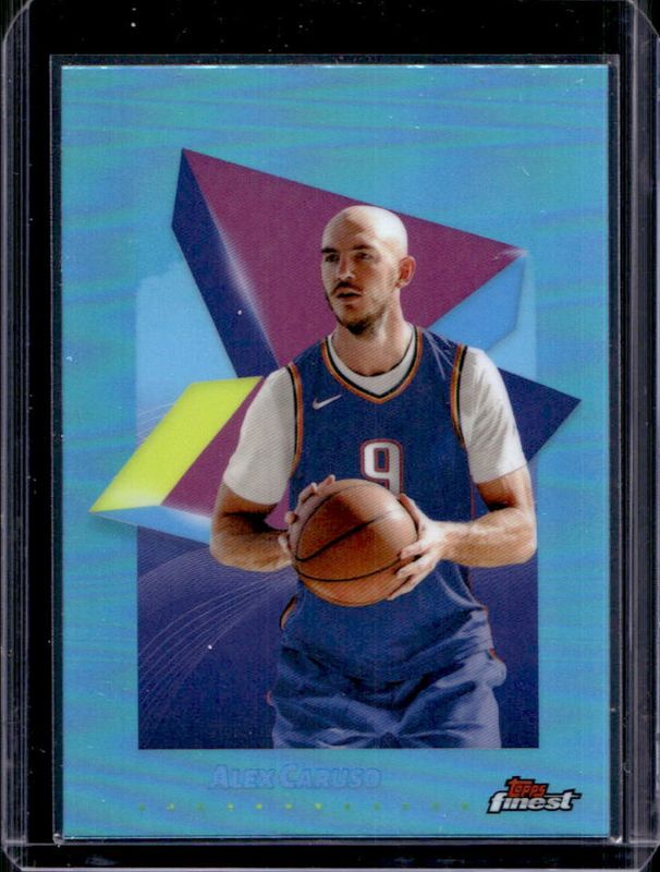 Alex Caruso 2024 Topps Finest #70 Base Common - Sky Blue Refractor RAW