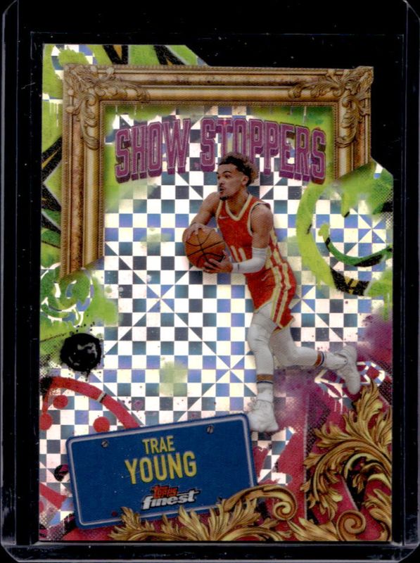 Trae Young 2024 Topps Finest #S-10 Showstoppers - X-Fractor RAW