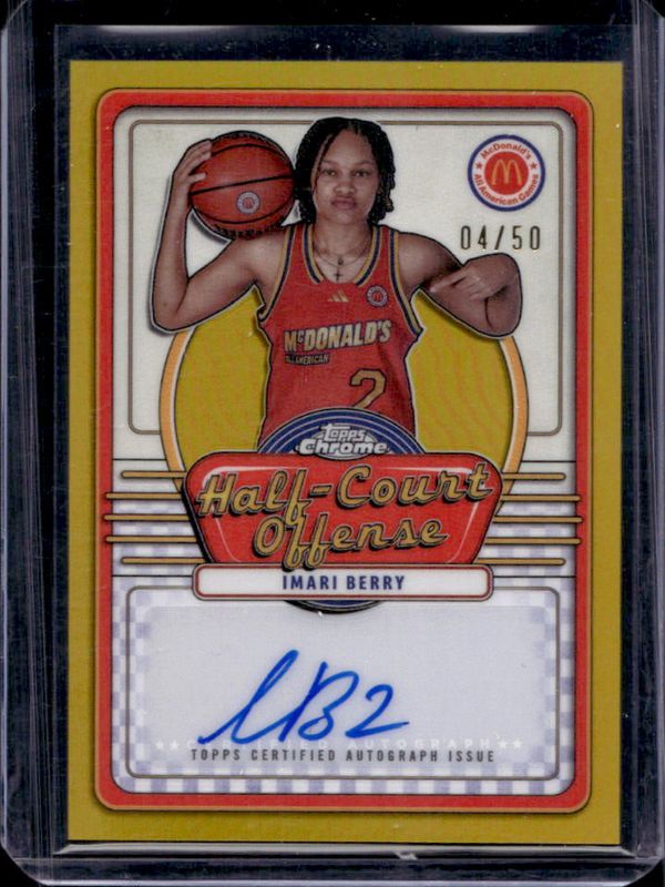 2024 Topps Chrome McDonald's All-American #IML-IMA Half-Court Signatures - Gold Refractor /50