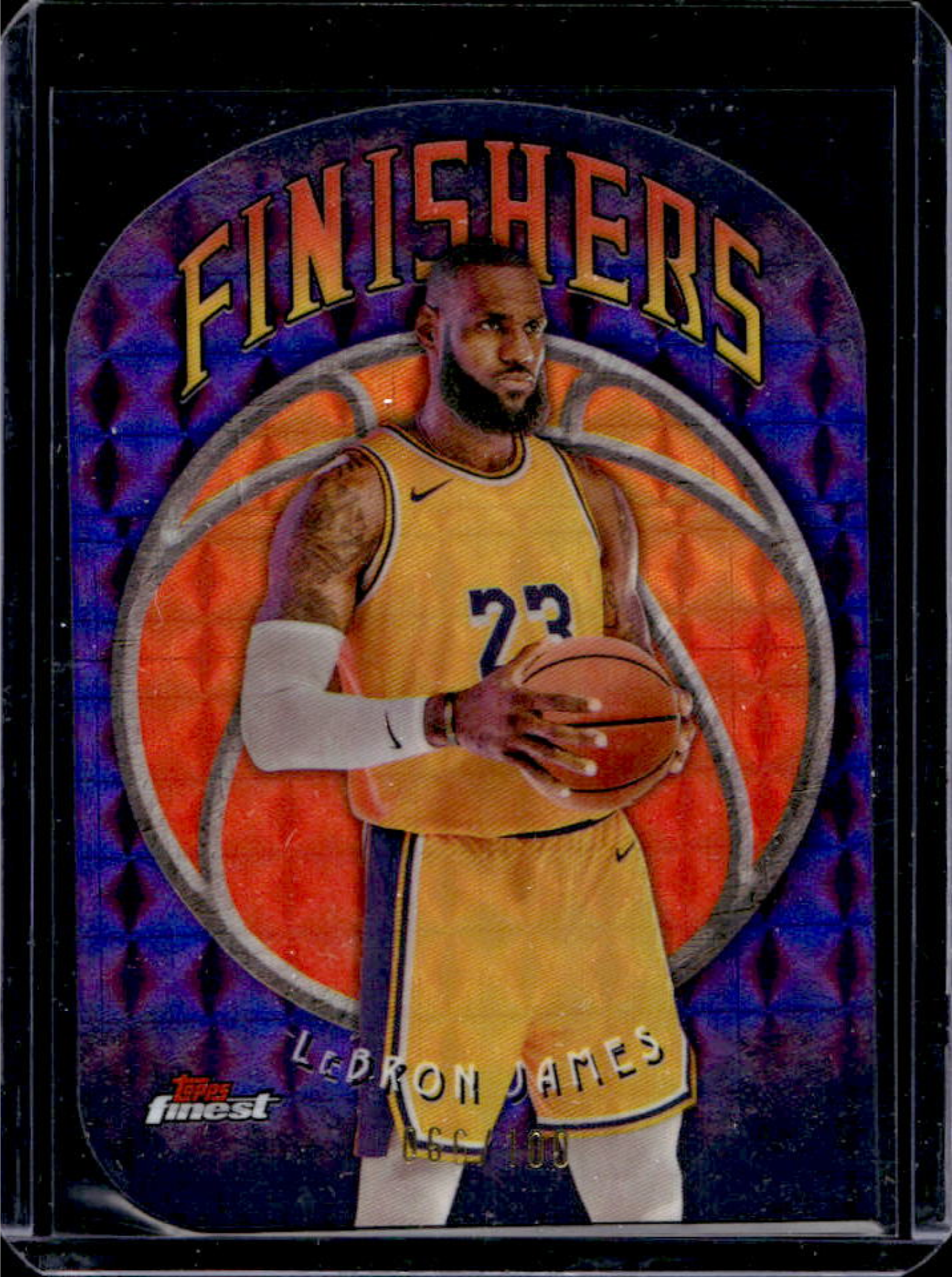 LeBron James 2024 Topps Finest #F-2 Finishers - Purple Geometric