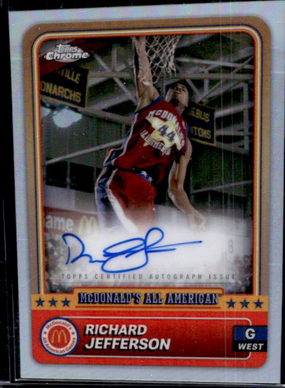 Richard Jefferson 2024 Topps Chrome McDonald's All-American #36 Base Autographs RAW