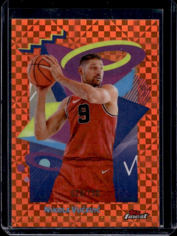 Nikola Vucevic 2024 Topps Finest #252 Base Rare - Orange X-Fractor /150 RAW