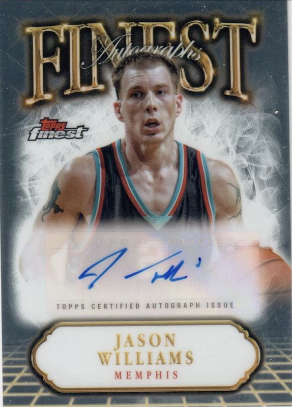 Jason Williams 2024 Topps Finest #FA-JW Finest Autographs RAW