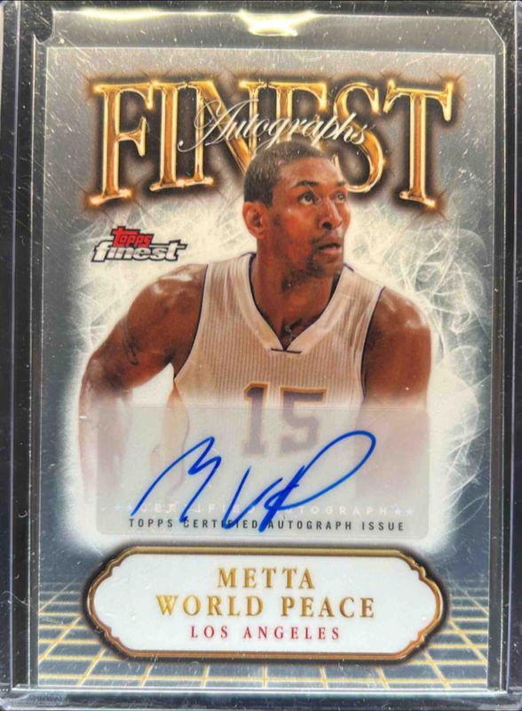 Metta World Peace 2024 Topps Finest #FA-MW Finest Autographs RAW