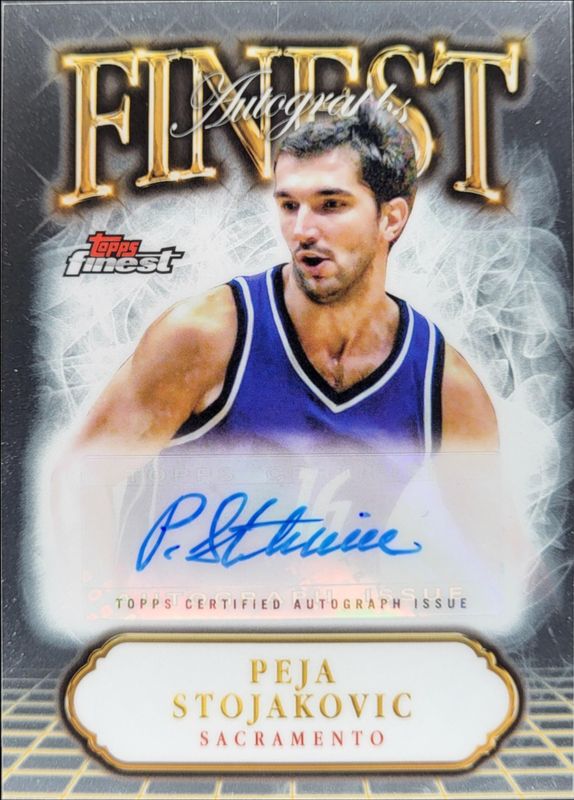 Peja Stojakovic 2024 Topps Finest #FA-PS Finest Autographs RAW
