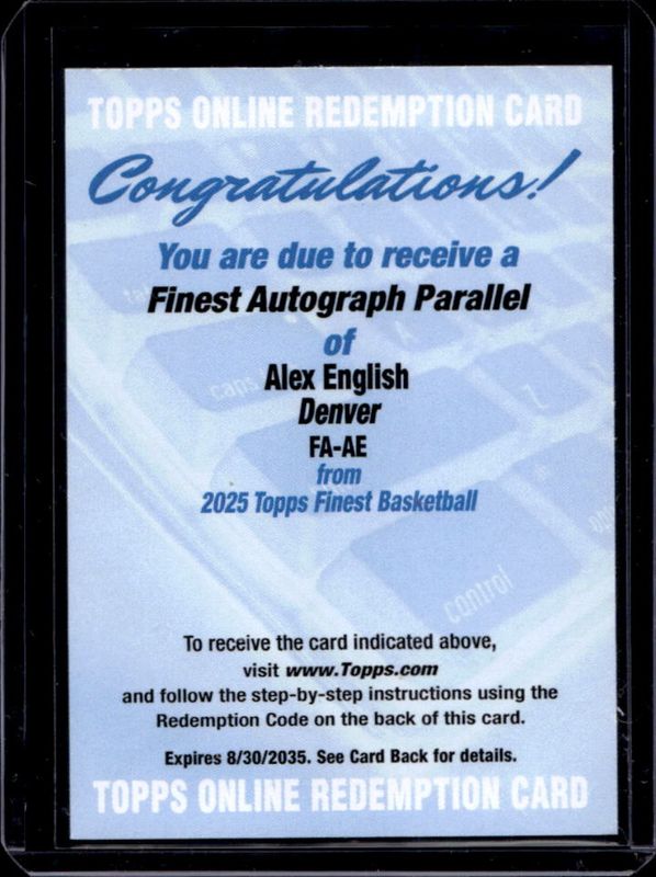 2024 Topps Finest #FA-AE Finest Autographs