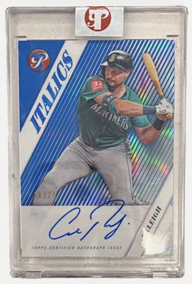 2026 Topps Pristine #I-CR Italics Autographs - Blue Refractor /75