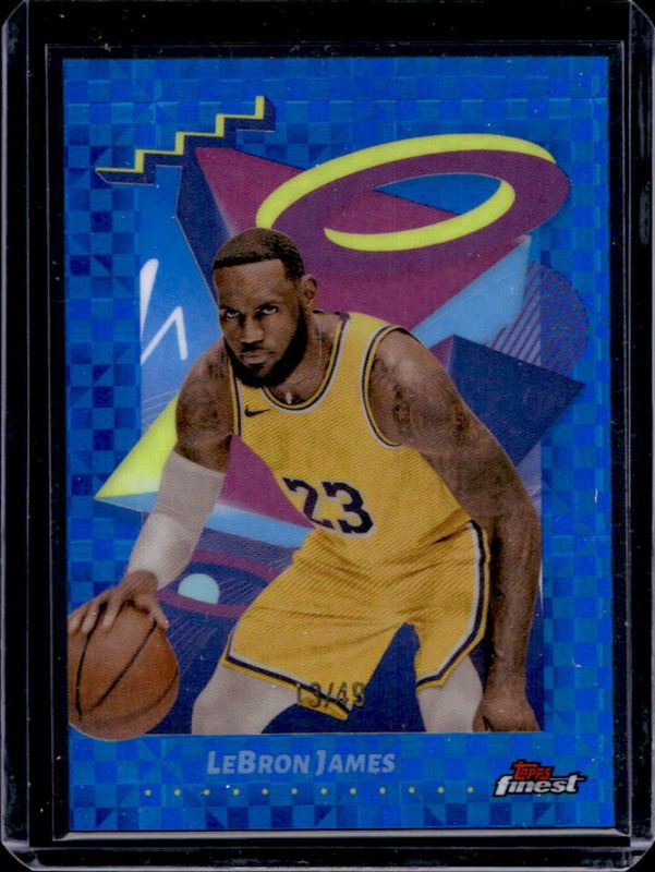 LeBron James 2024 Topps Finest #239 Base Rare - Blue X-Fractor /49 RAW