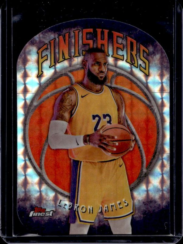 LeBron James 2024 Topps Finest #F-2 Finishers - Geometric Refractor RAW