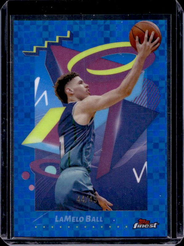 LaMelo Ball 2024 Topps Finest #208 Base Rare - Blue X-Fractor /49 RAW